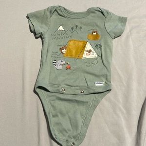 Green newborn onesie